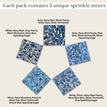 Thumbnail for confect edible sprinkles black blue white sprinkles mix 100gms