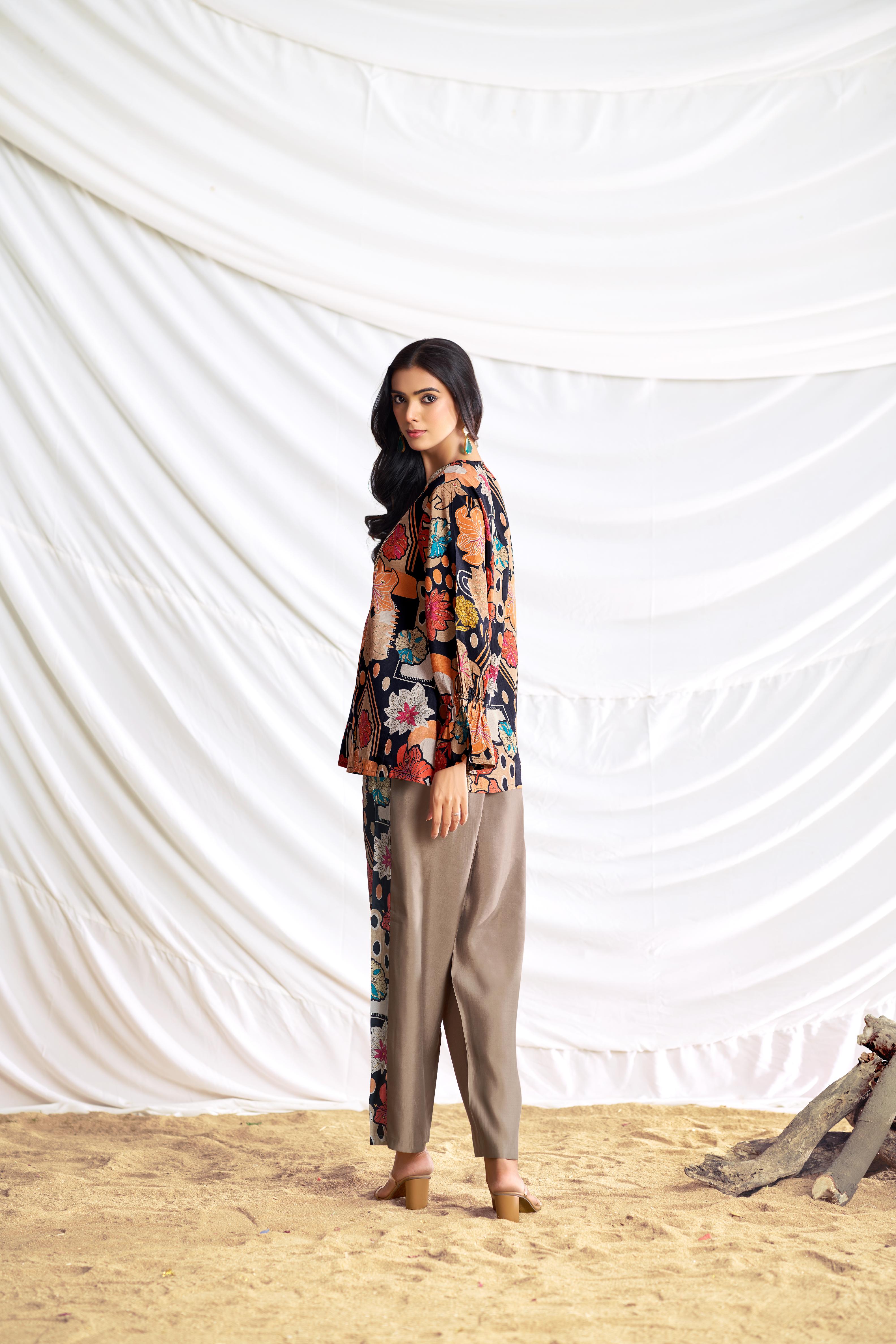 BulBul Ojasvi Black Chanderi Co-Ord Set