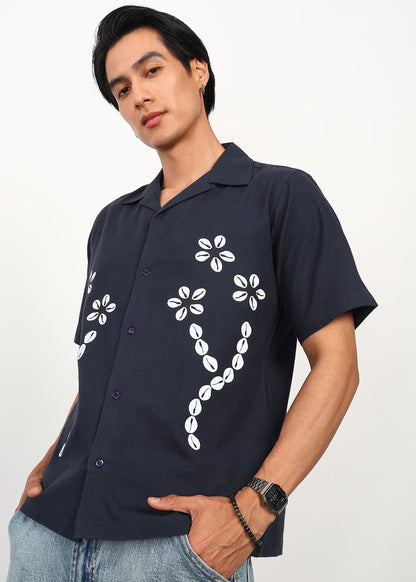 Fabmade Midnight Bloom Linen Shirt - Distacart
