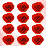 Thumbnail for sugar flowers for cake cupcake decoration red 120 gms