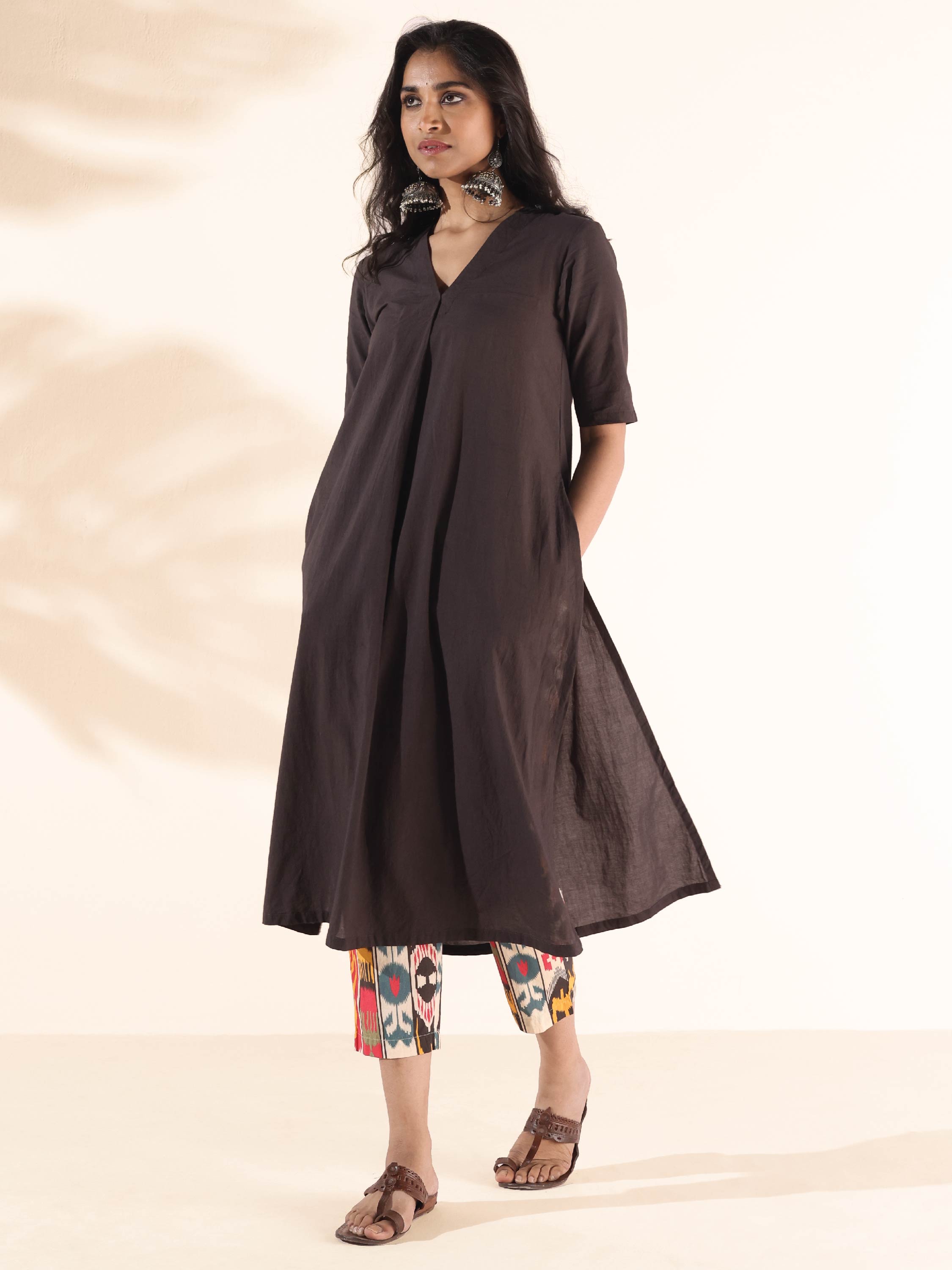trueBrowns Cola Cotton Ikat Kurta Pant Set - Distacart