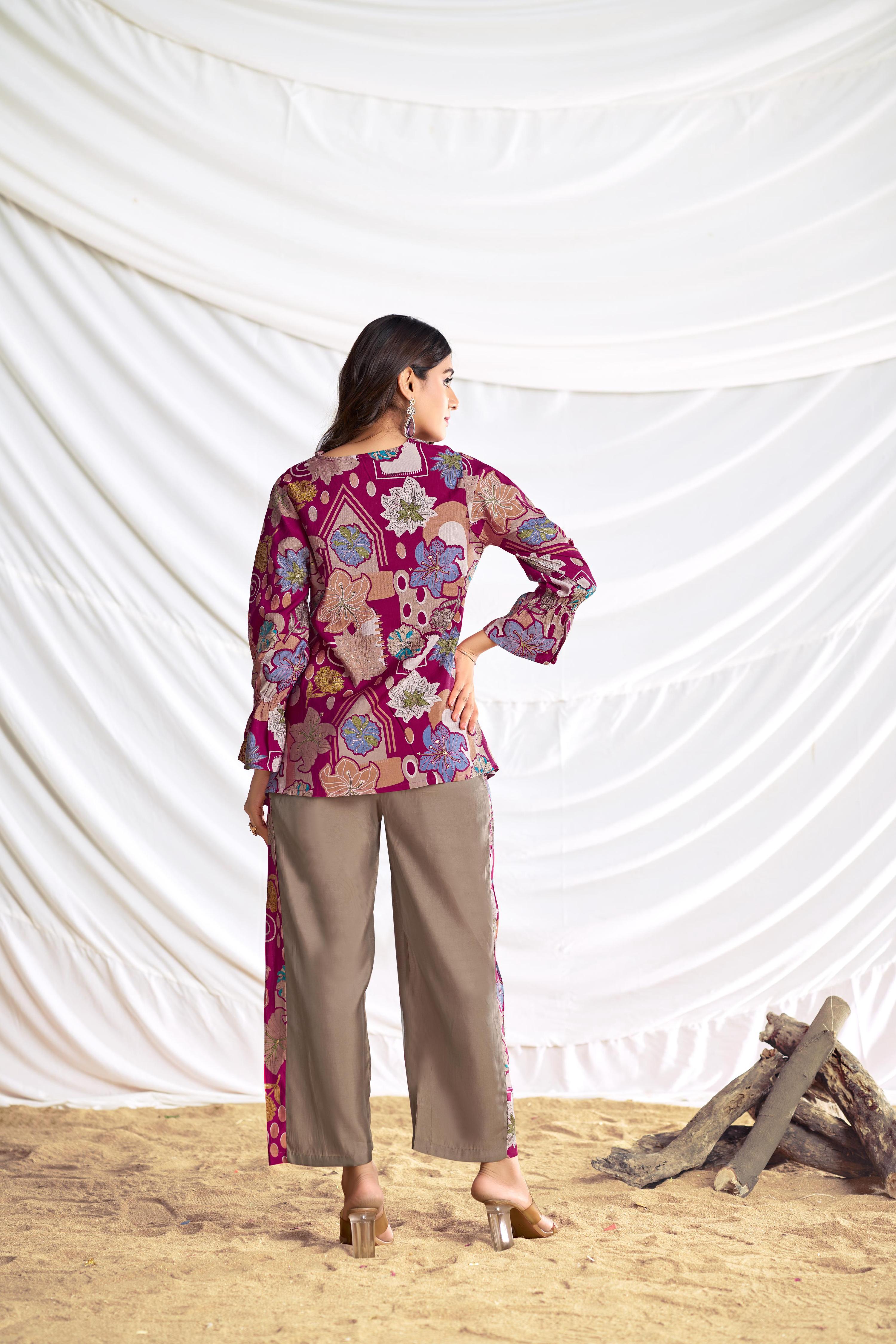 BulBul Ojasvi Red Chanderi Co-Ord Set