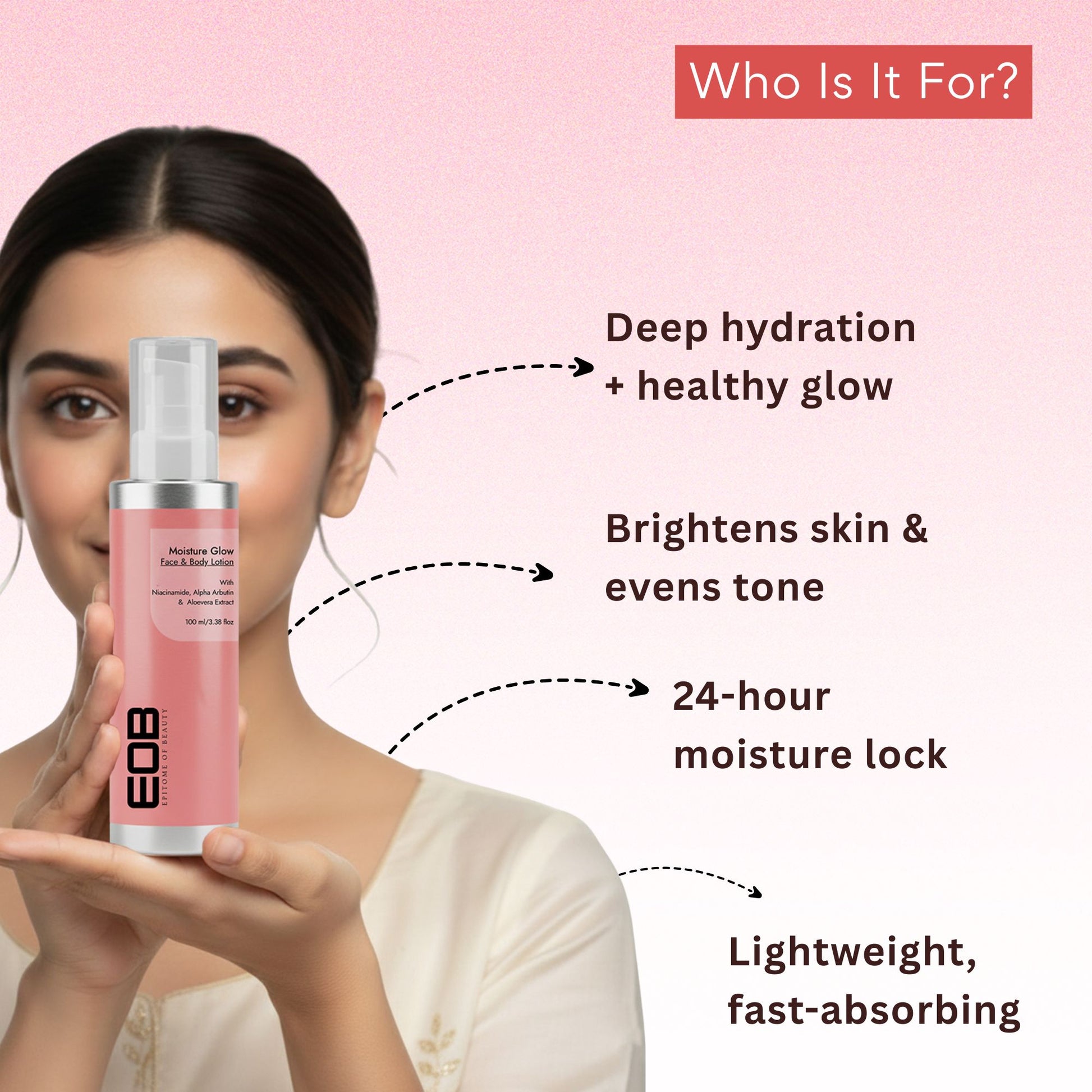 EOB Moisture Glow Lotion for Face & Body - Distacart