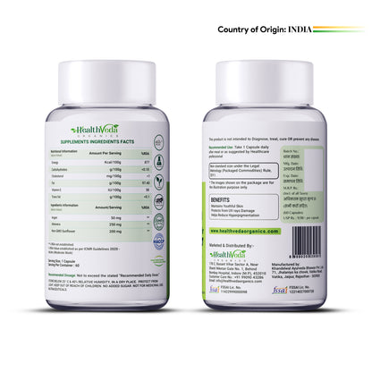 Health Veda Organics Vitamin E Capsules - Distacart