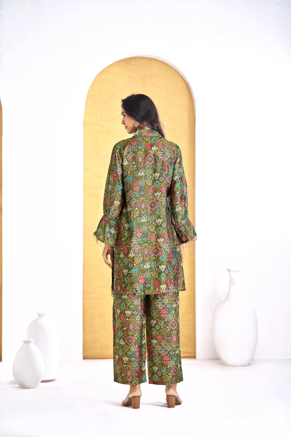 BulBul Pratiksha Olive Co-Ord Set