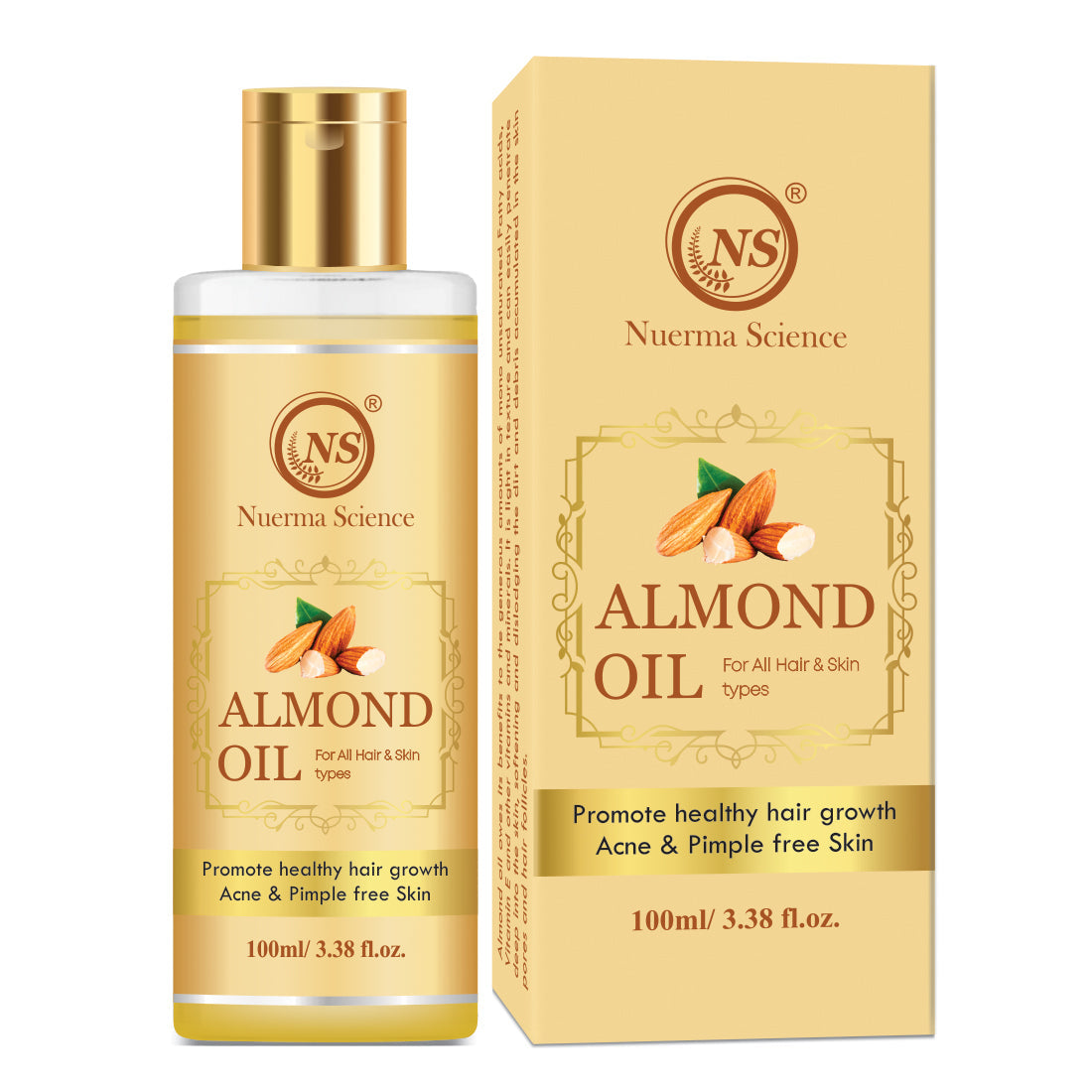 Nuerma Science Pure Almond Hair Oil for Natural Hair Growth - Distacart