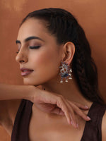 Thumbnail for trueBrowns Silver Tone Pearl Drop Earrings - Distacart