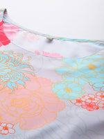 Thumbnail for Ahalyaa Plus Size Floral Printed Floral Crepe Kurta - Distacart