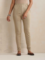 Thumbnail for trueBrowns Beige Woollen Leggings