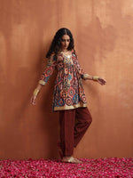 Thumbnail for trueBrowns Brown Print Flared Co-ord Set