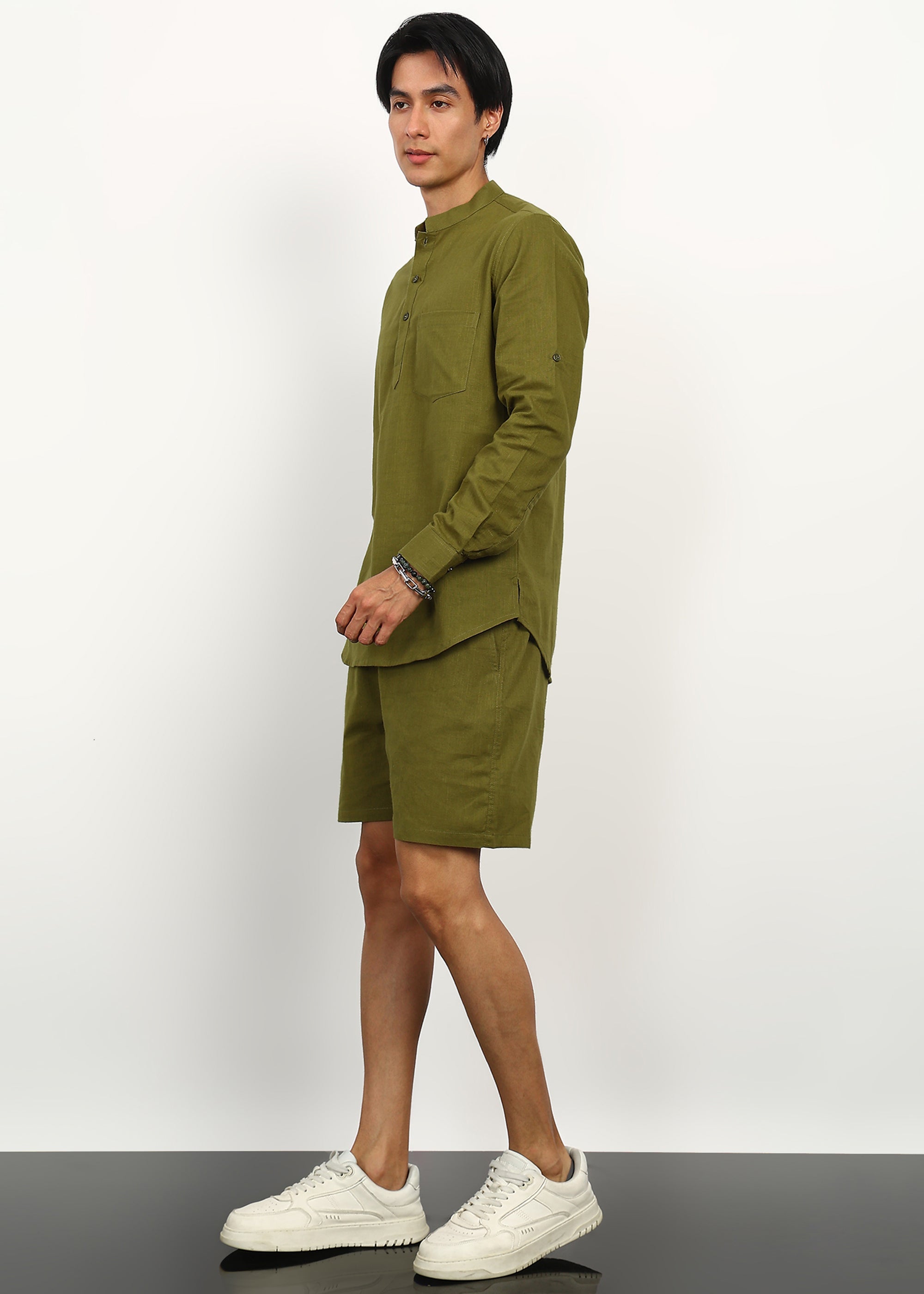 Fabmade Olive Breeze Co-Ord Set - Distacart