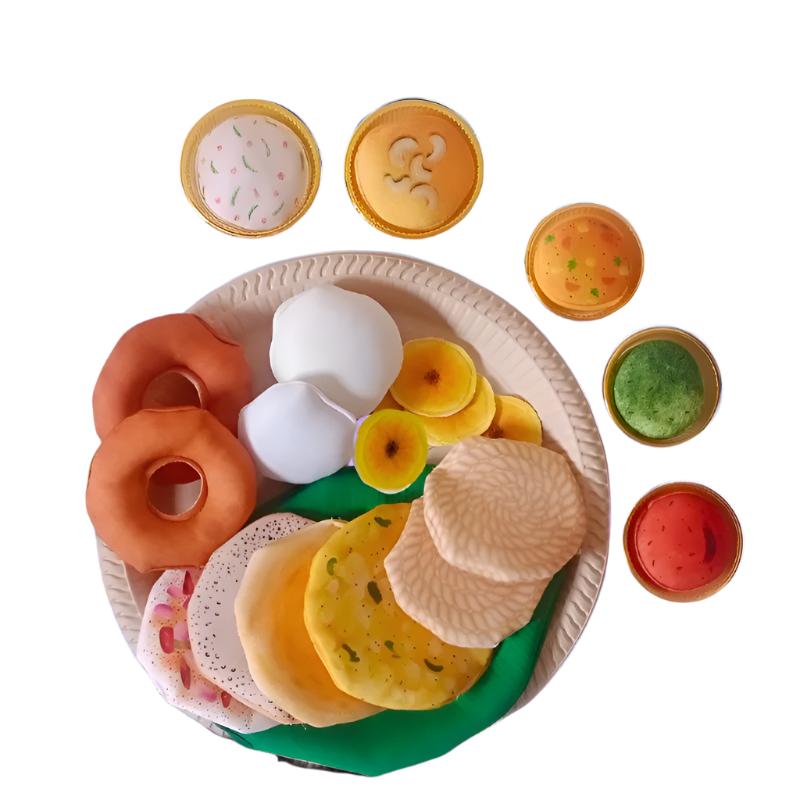 The Small Wonderland Bahubali Set-20 Piece Set-South Indian food inspired Pretend Play Food Toys