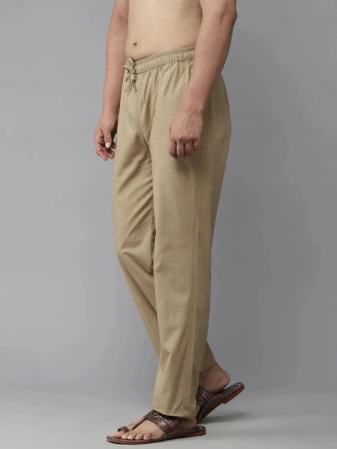 Fabmade Men's Khaki Cotton Pyjama - Distacart