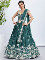 Thumbnail for House of Panchhi Pink Pure Georgette Position Printing With Siroski Stone Work Lehenga Choli & Dupatta - Distacart