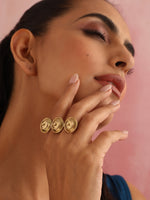 Thumbnail for trueBrowns Brass Textured Two-Finger Ring