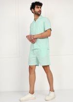 Thumbnail for Fabmade Mint Breeze Linen Co-Ord Set - Distacart