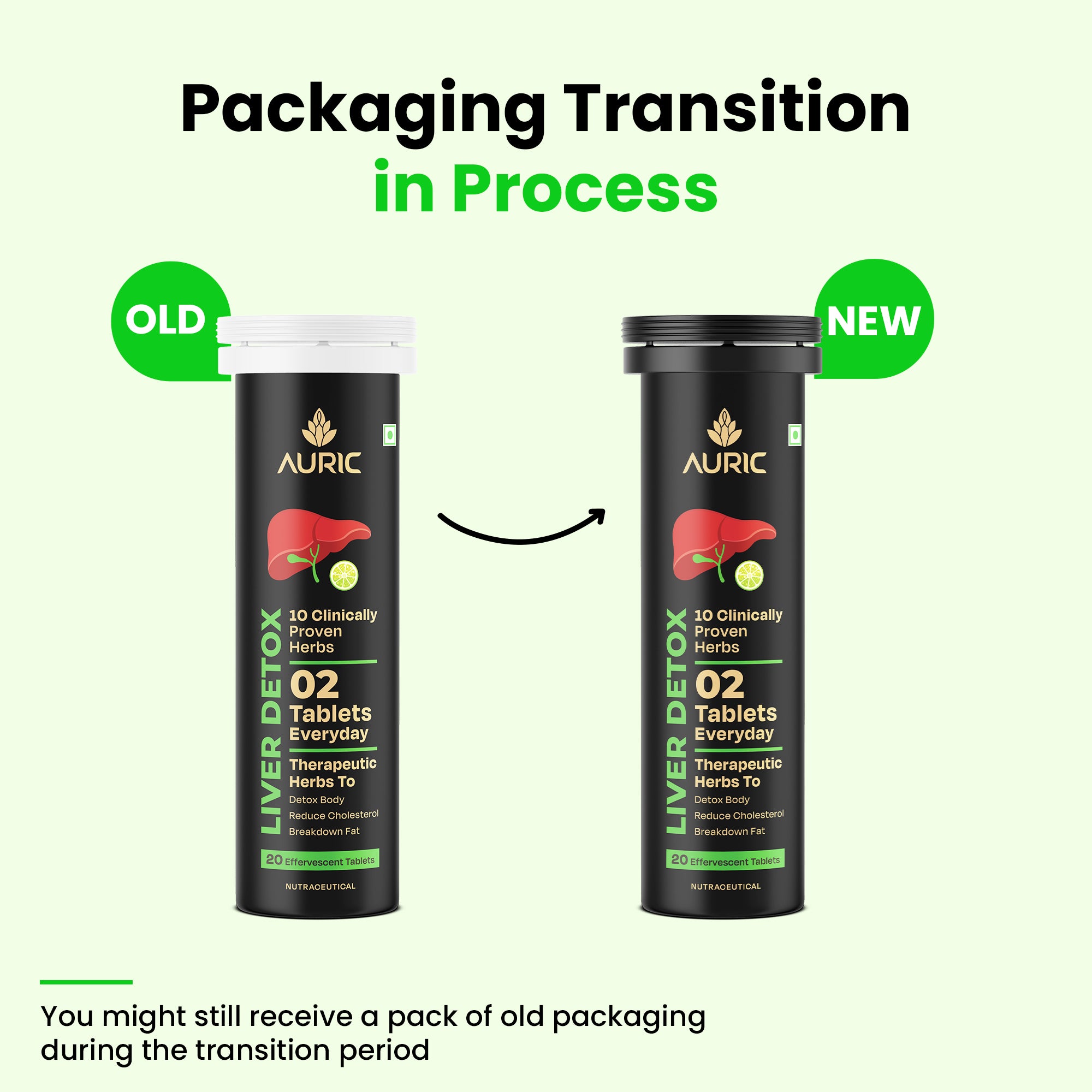 Auric Liver Detox Effervescent Tablets | Fizzy Water with 10 Ayurvedic Herbs | Clinically Researched Therapeutic Ingredients | Drop, Dissolve, Fizz, Drink - Distacart