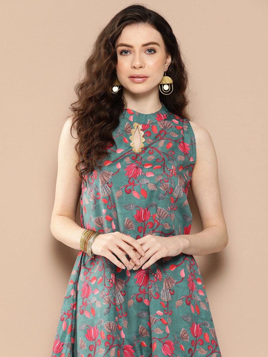 Ahalyaa Floral Printed Tunic - Distacart