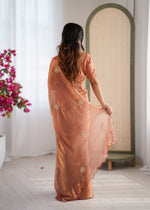 Thumbnail for Evanik Designer Heavy Fendy Satin With Beads Embroidered Work Saree With Unstitched Blouse