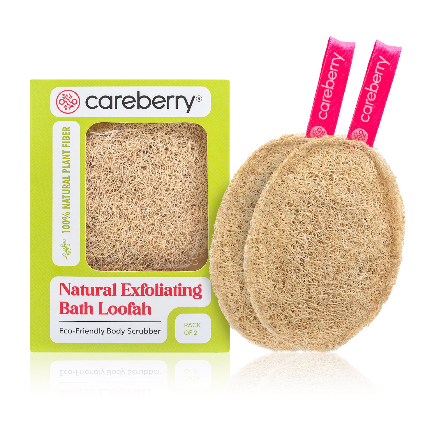 Careberry Earth-Embrace Exfoliating Loofah| Body Sponge Scrubber for Bathing | Bath Luffa Sponges - Distacart