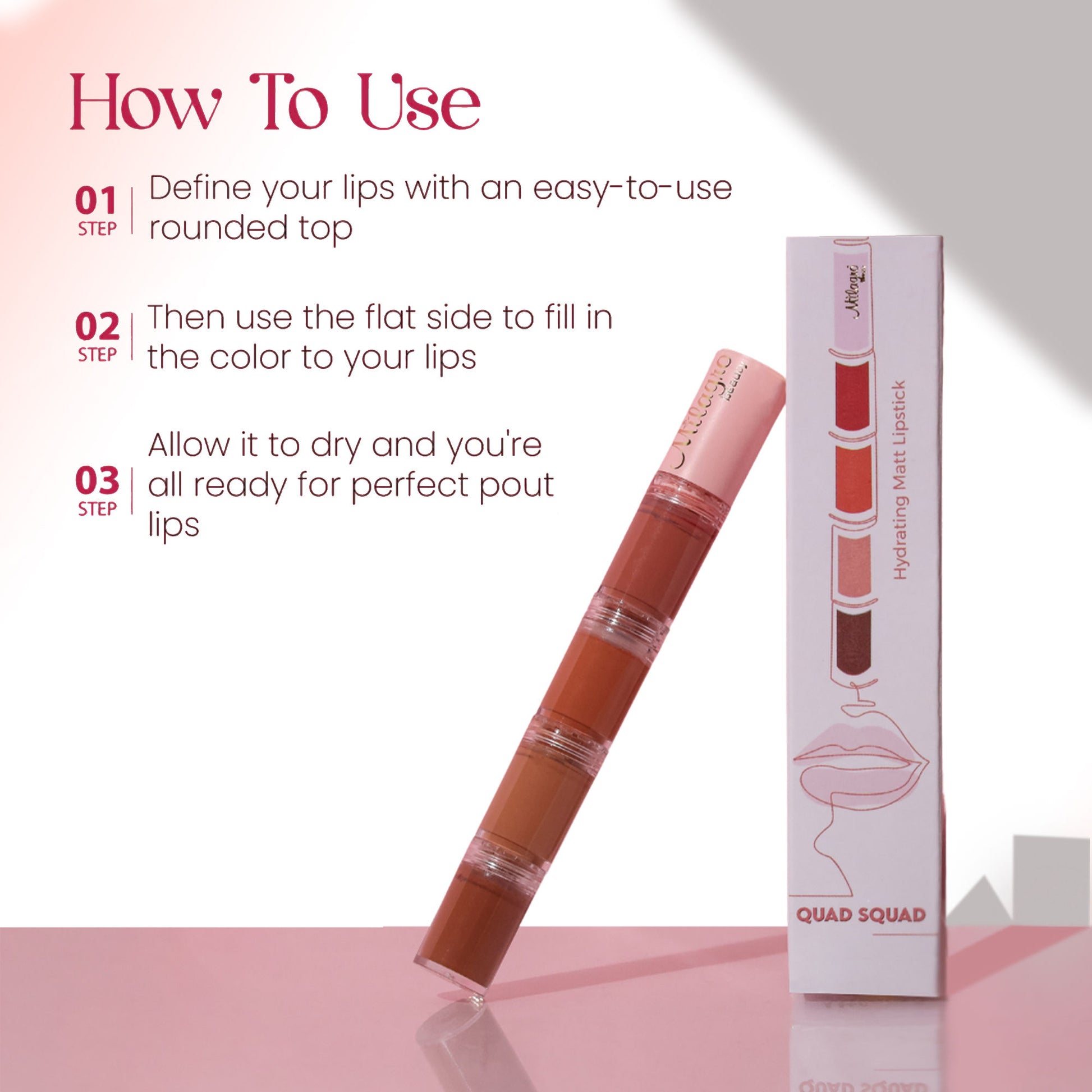 Milagro Beauty Quad Squad 4-in-1 Liquid Lipstick - Distacart