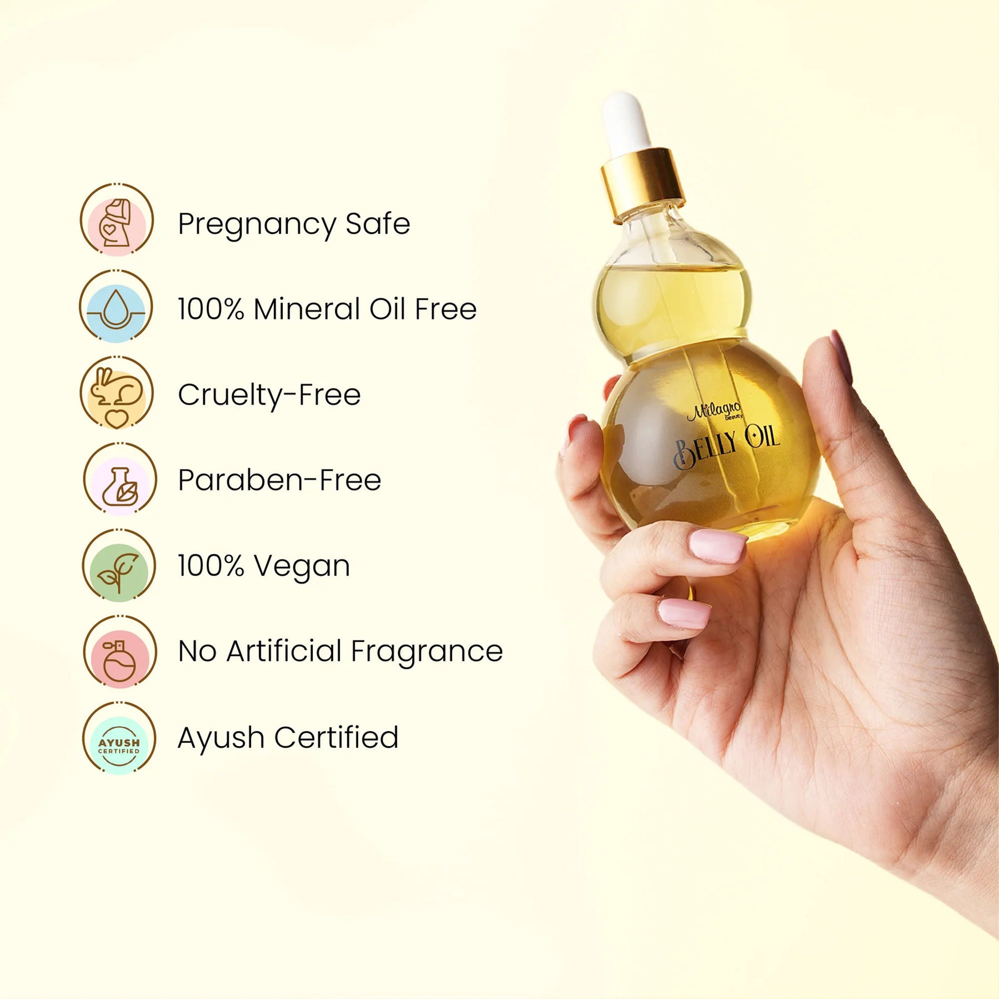 Milagro Beauty Belly Oil - Distacart