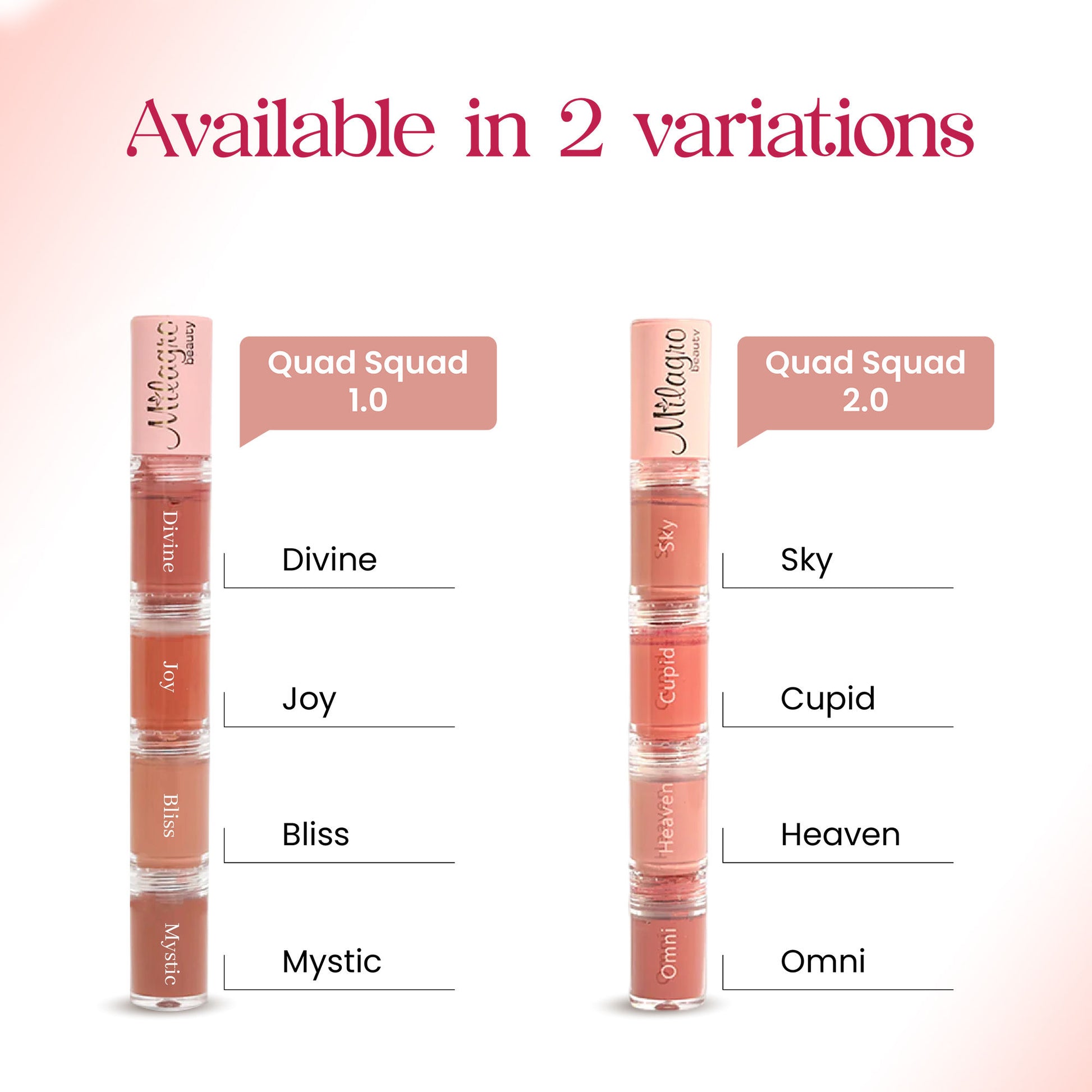Milagro Beauty Quad Squad 3.0 Lipstick - Distacart