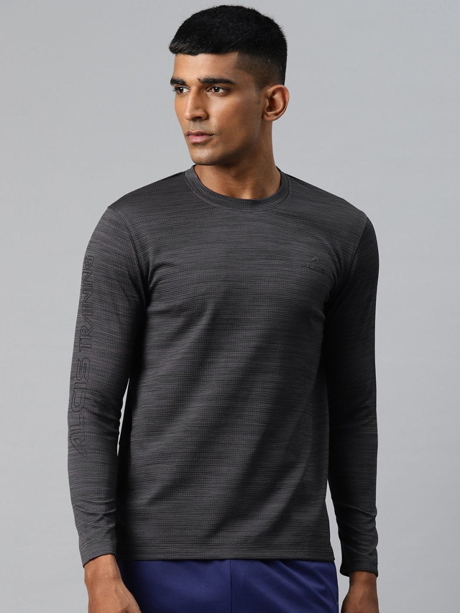 Alcis Men Typography Printed Dry Tech Slim Fit Sports T-shirt - Distacart