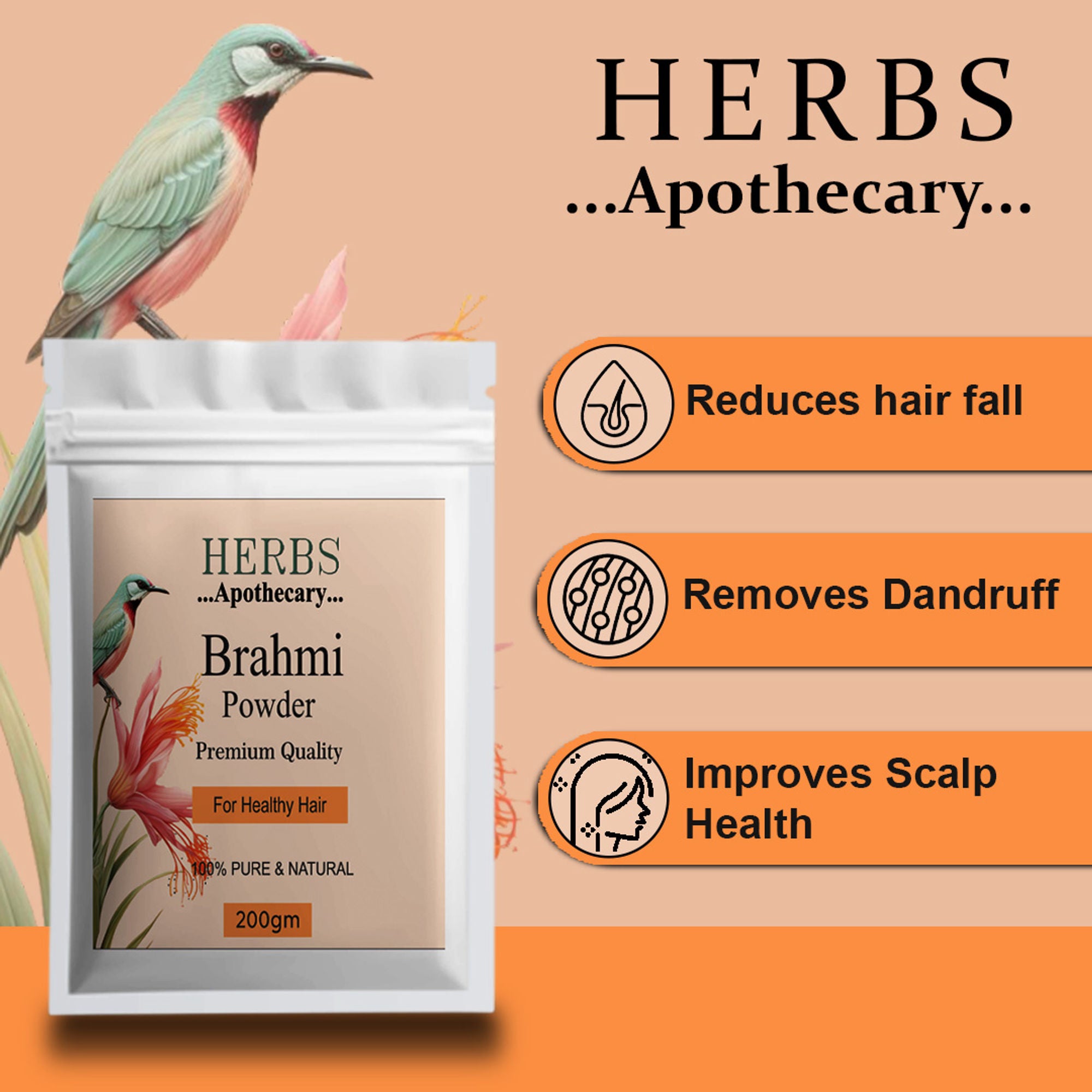 Zenvista Herbs Apothecary Brahmi Powder For Hair - Dista