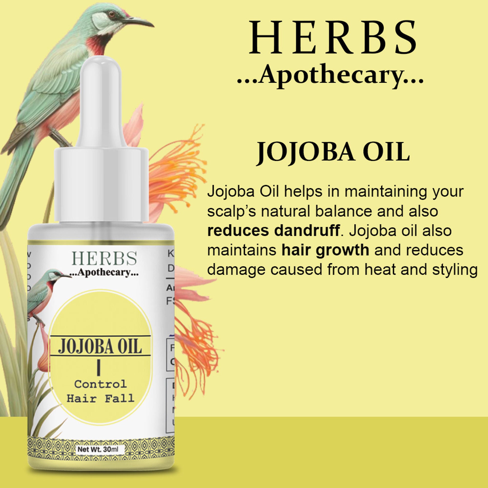 Zenvista Herbs Apothecary Jojoba Oil For Control Hair Fall - Dista