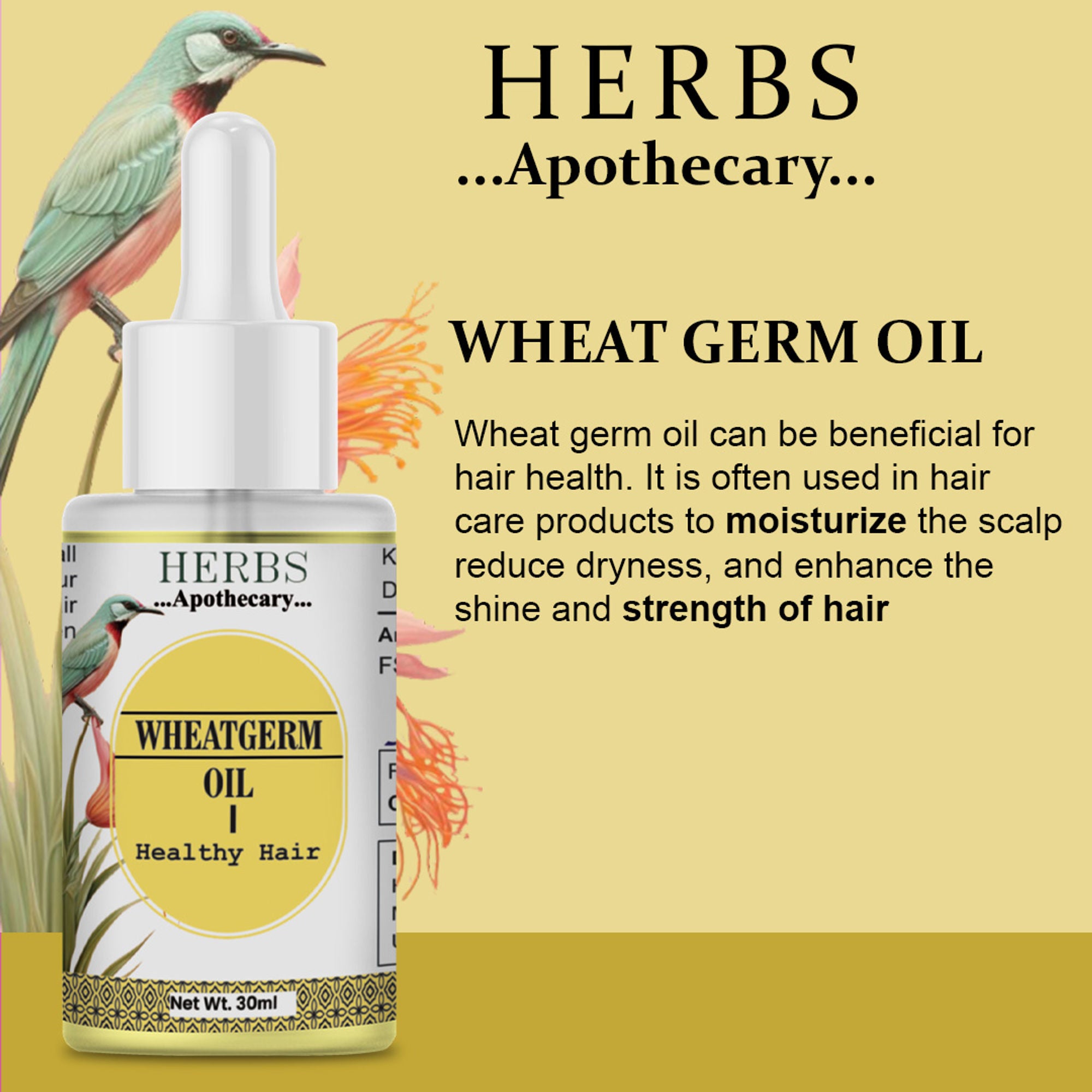 Zenvista Herbs Apothecary Wheatgerm Oil For Hair - Dista