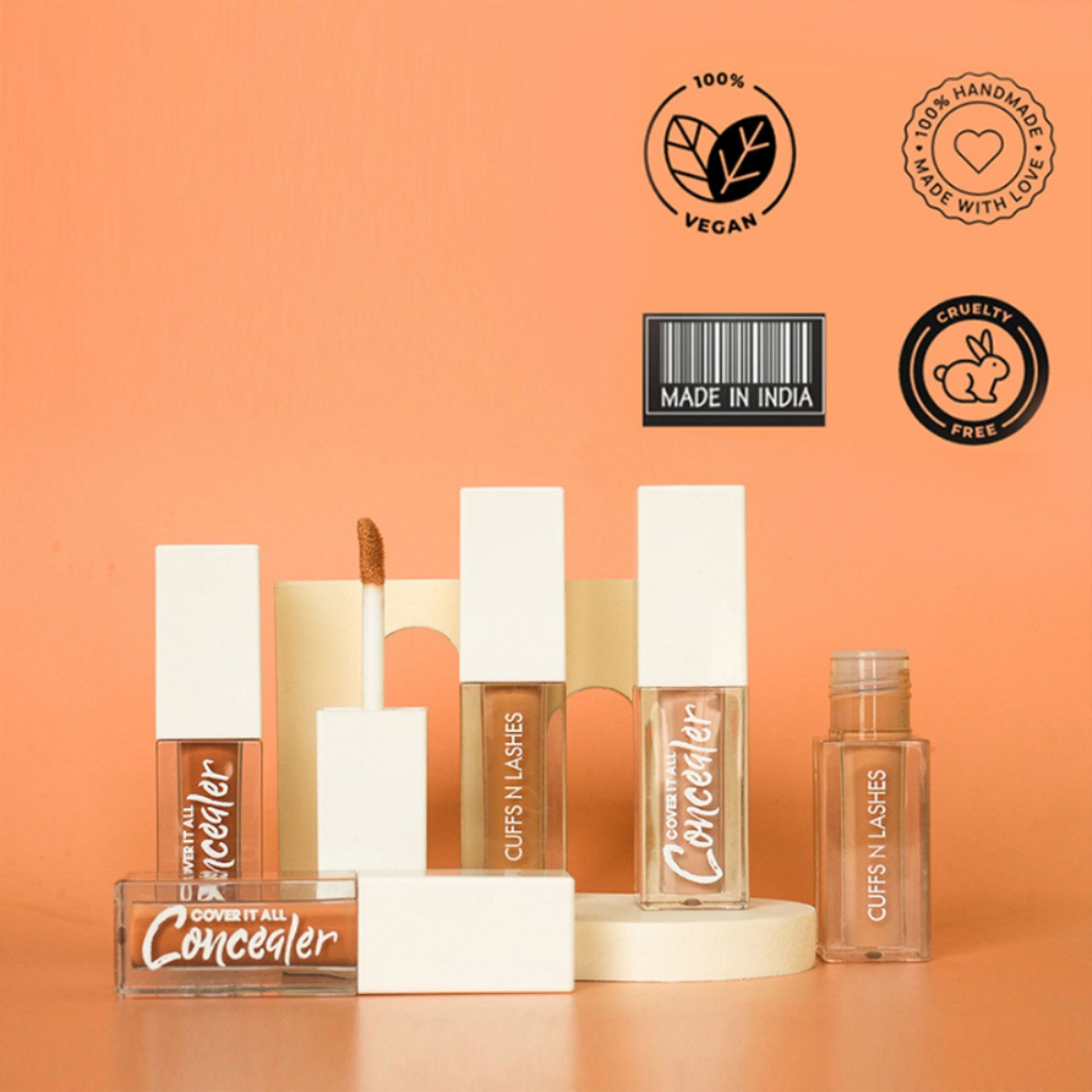 CUFFS N LASHES Cover It All Liquid Concealer - 06 Almond - Distacart