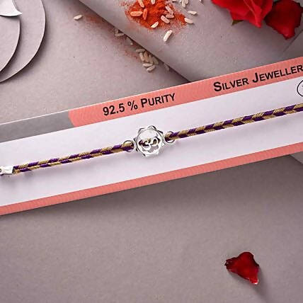 Auspicious Om 925 Sterling Silver Rakhi Online