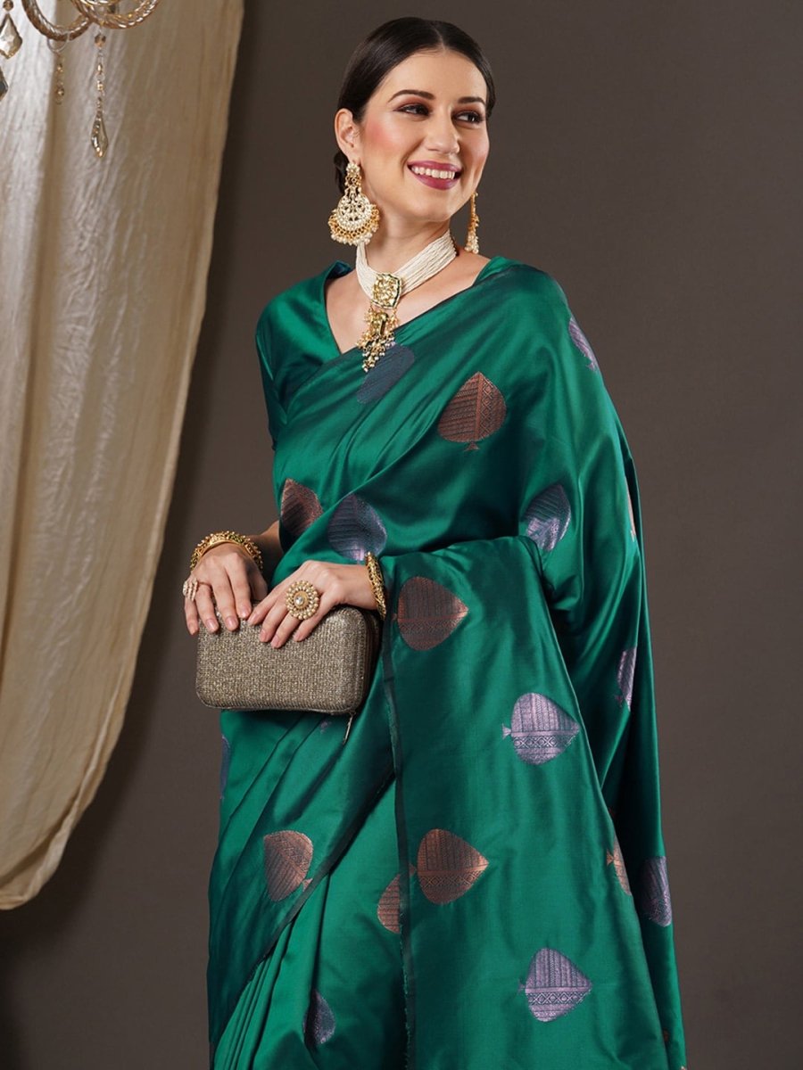 Anouk Ethnic Motifs Zari Banarasi Saree - Distacart