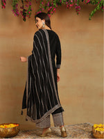 Thumbnail for Kalini Ethnic Motifs Embroidered Regular Sequinned Kurta with Palazzos & Dupatta