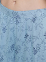 Thumbnail for Aks Floral Printed Straight Kurta & Palazzos With Dupatta - Distacart