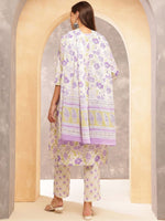 Thumbnail for Anouk Women Ethnic Motifs Printed Regular Pure Cotton Kurta with Trousers & With Dupatta
