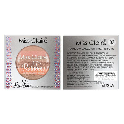 Miss Claire Rainbow Baked Shimmer Bricks - 3 - Distacart