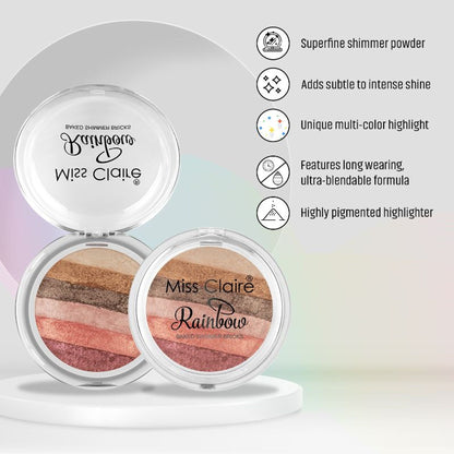 Miss Claire Rainbow Baked Shimmer Bricks - 3 - Distacart