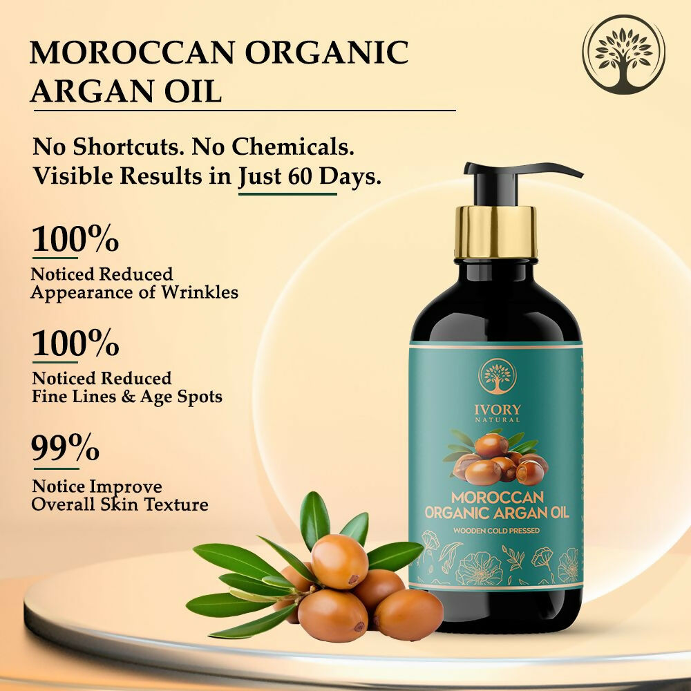 Ivory Natural Moroccan Organic Argan Oil Premium & Extra Virgin - Distacart