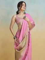 Thumbnail for Mitera Pure Cotton Chanderi Saree - Distacart