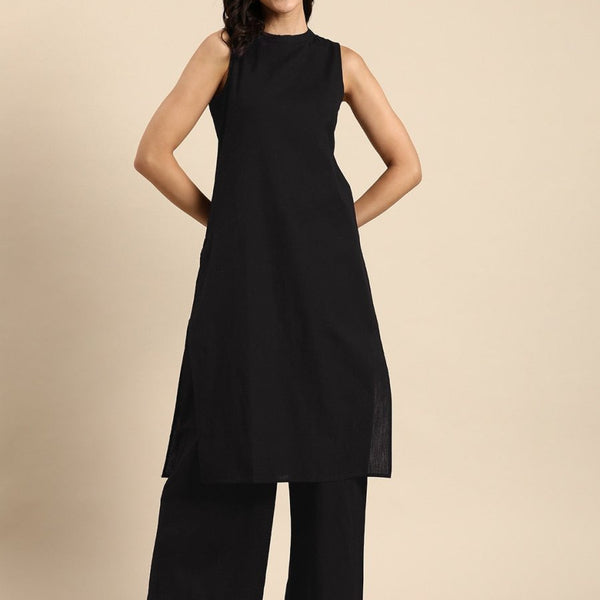 Anouk Women Regular Pure Cotton Kurta with Palazzos - Distacart