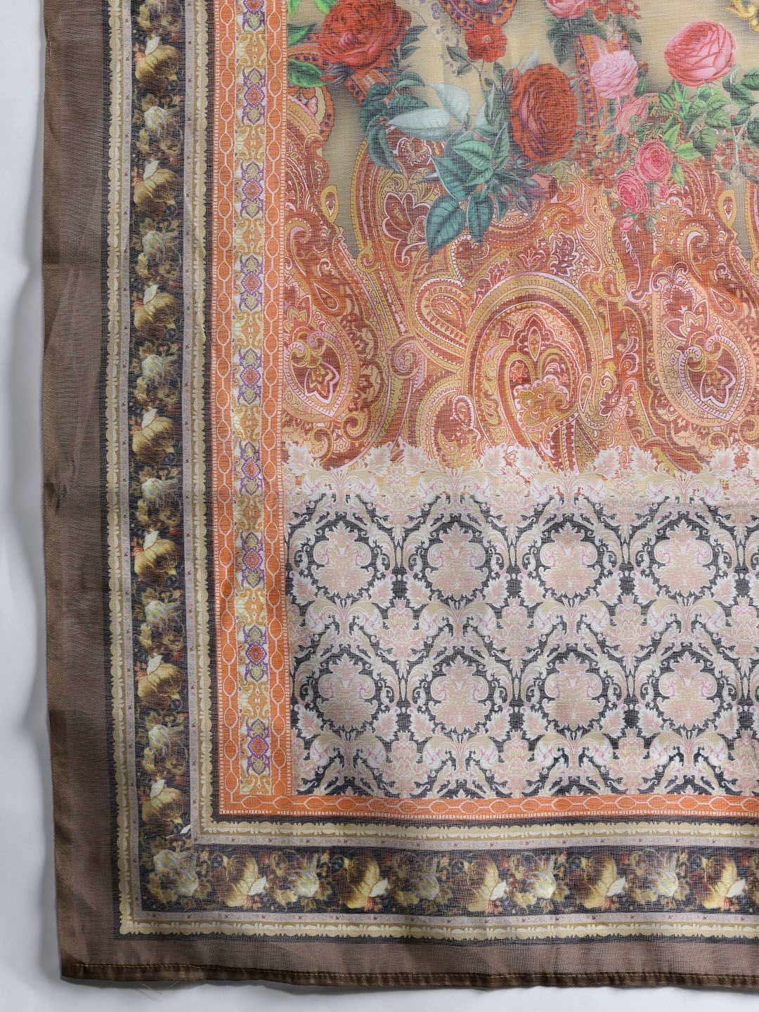 Indo Era Ethnic Motifs Zari Embroidered Liva Kurta With Trousers & Dupatta