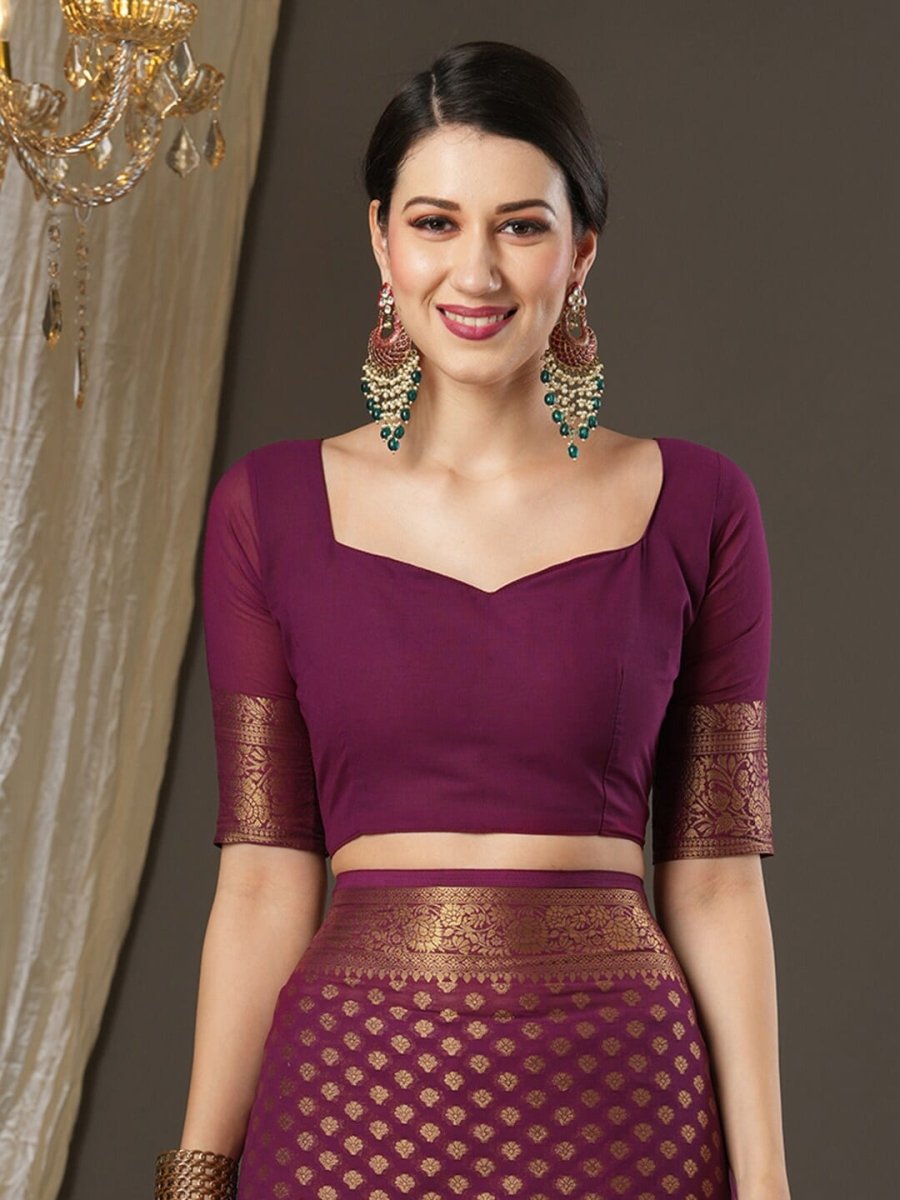 Anouk Woven Design Zari Pure Georgette Kanjeevaram Saree - Distacart