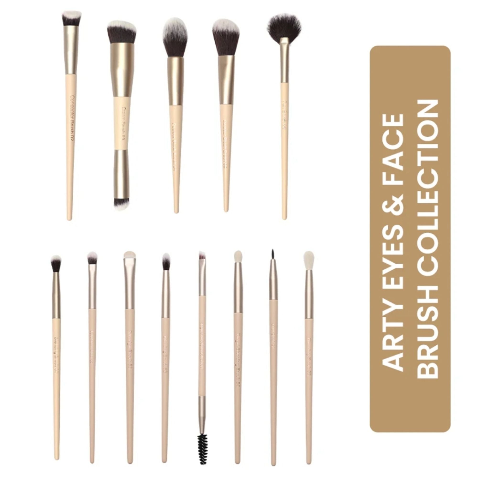 Milagro Beauty Arty Eyes & Face Makeup Brush Collection (Set Of 13 )