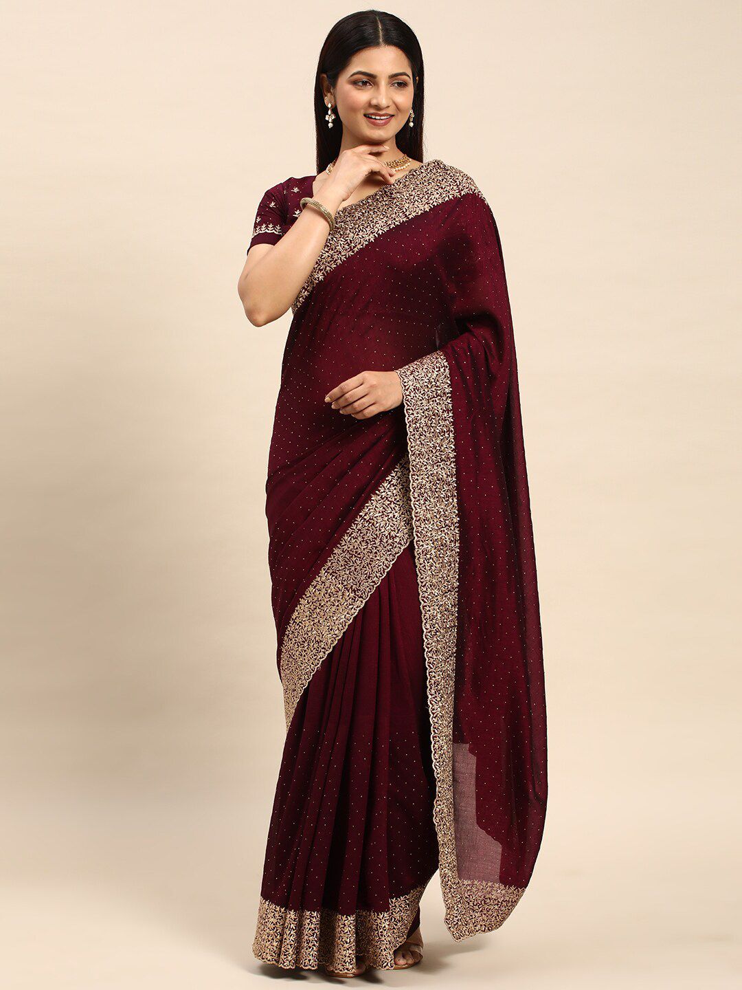 kasee Embellished Embroidered Designer Saree - Distacart