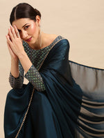 Thumbnail for Anouk Sequinned Pure Georgette Saree - Distacart