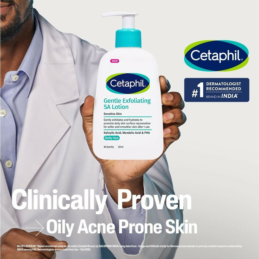 Cetaphil Gentle Daily Exfoliating Lotion With Salicylic Acid For Oily Acne Prone Skin - Distacart