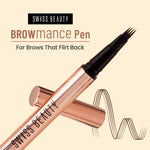 Thumbnail for Swiss Beauty Browmance Pen Fills In Sparse Hair For 8-Hour Stay - 2 Medium Brown - Distacart