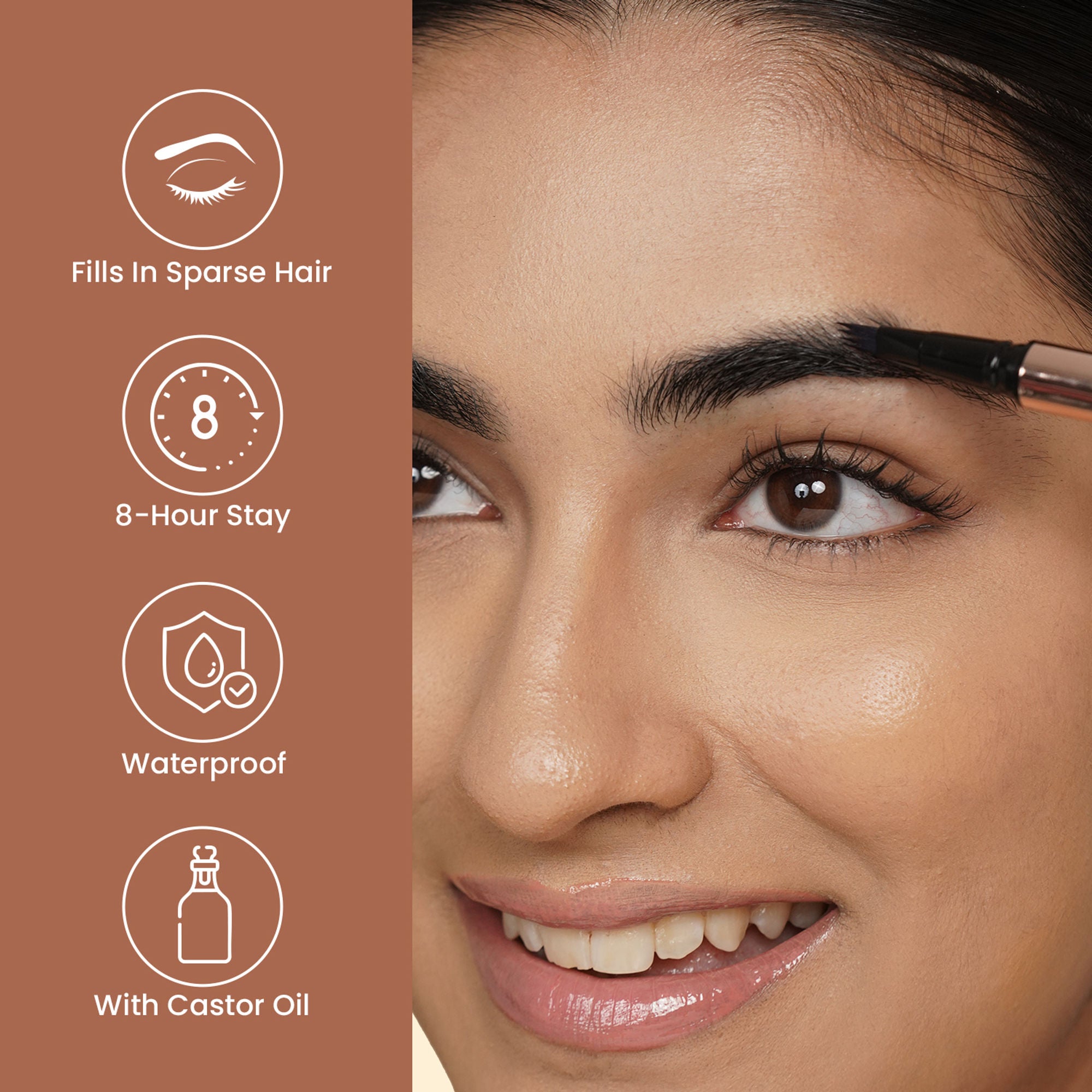 Swiss Beauty Browmance Pen Fills In Sparse Hair For 8-Hour Stay - 2 Medium Brown - Distacart